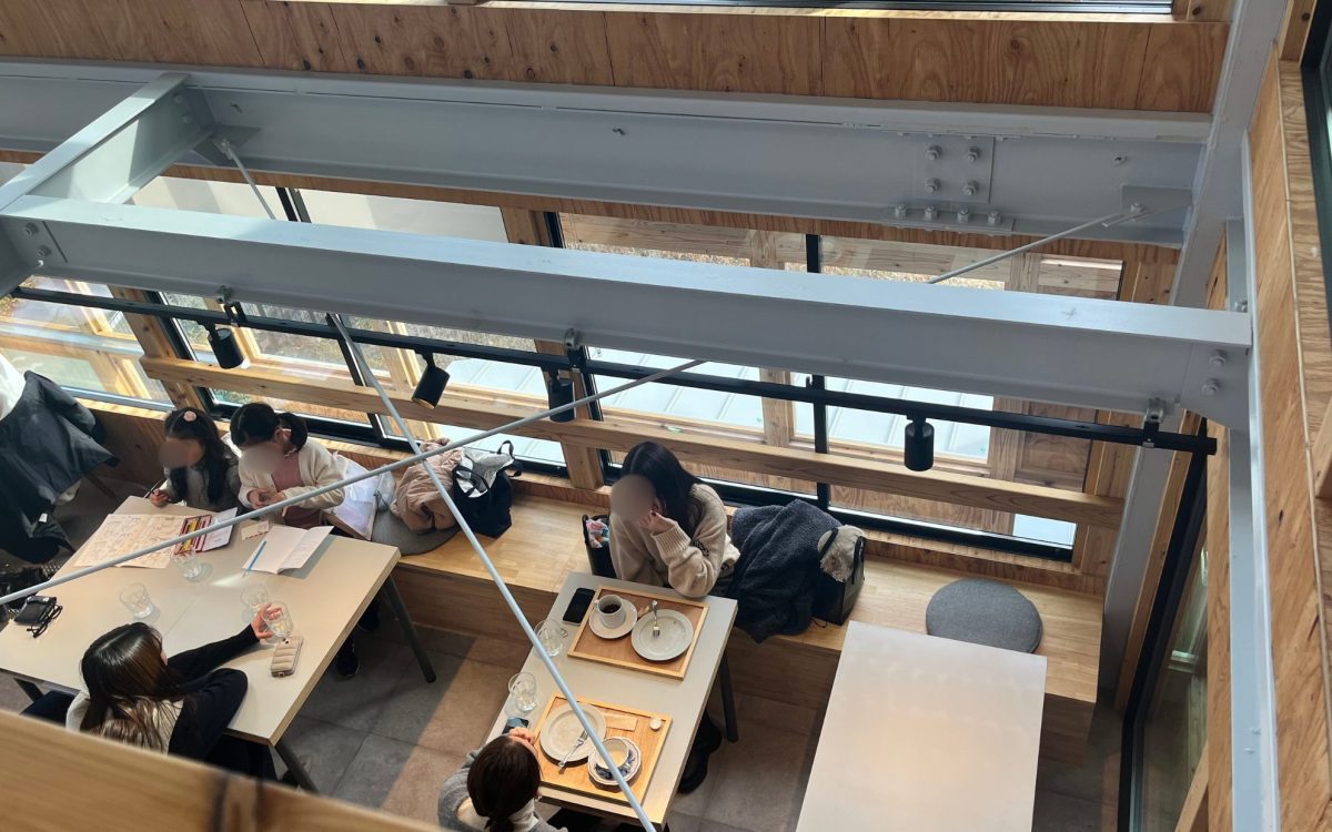 吹き抜けから見下ろした店内